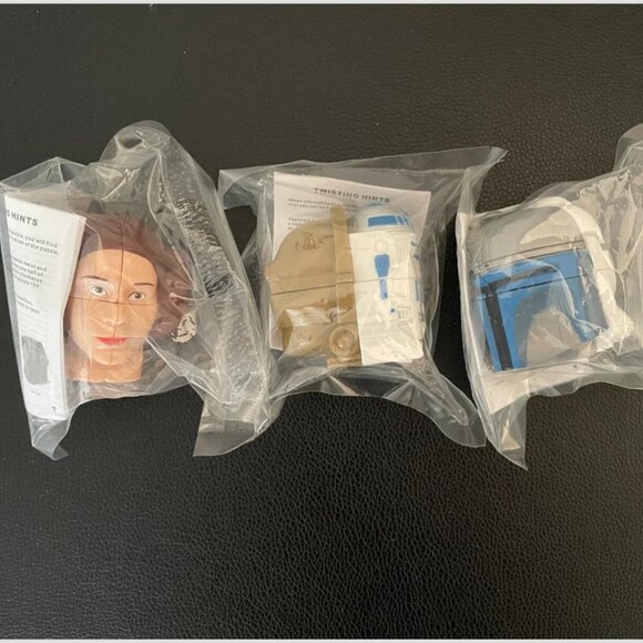 Star Wars Kellogg's Rubik's Cube Princess Leia C3PO R2D2 Jango Fett - Lot of 3 - Picture 1 of 10
